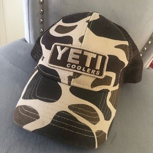 Yeti Coolers camo trucker hat